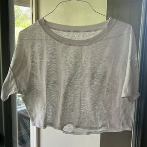 White see-thru lululemon top